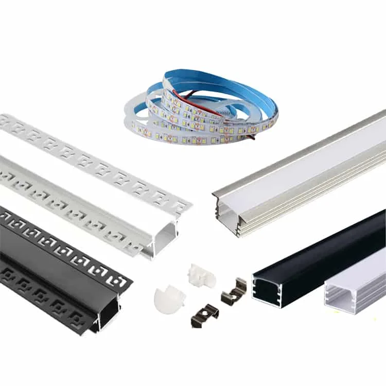 مقاطع لشرائط DC24V بتركيب سطحي أو غاطس أو بدون إطار