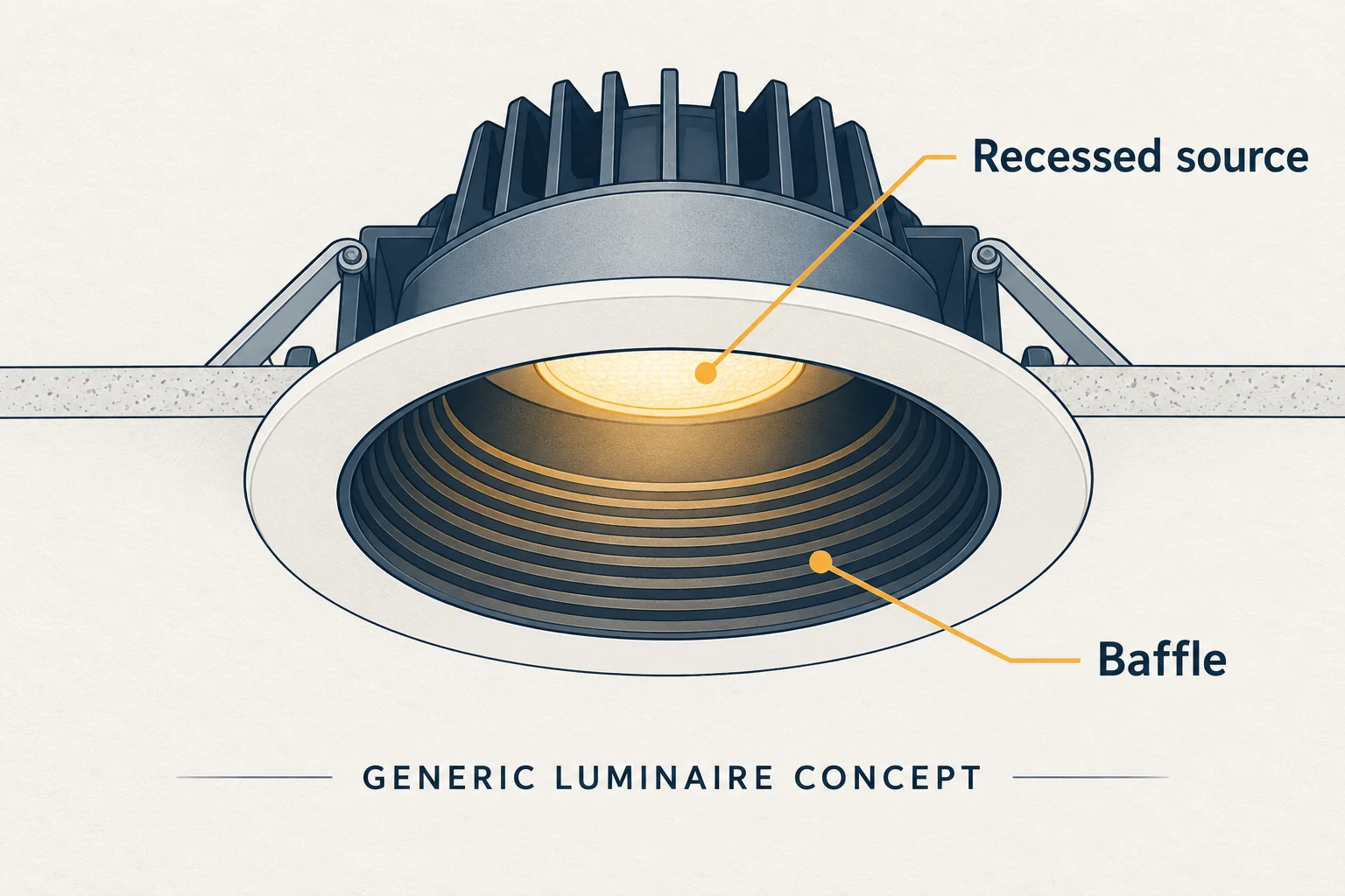 generic baffle downlight concept