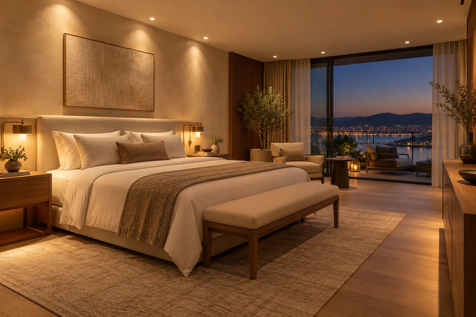 hotel bedroom recessed led downlight lighting