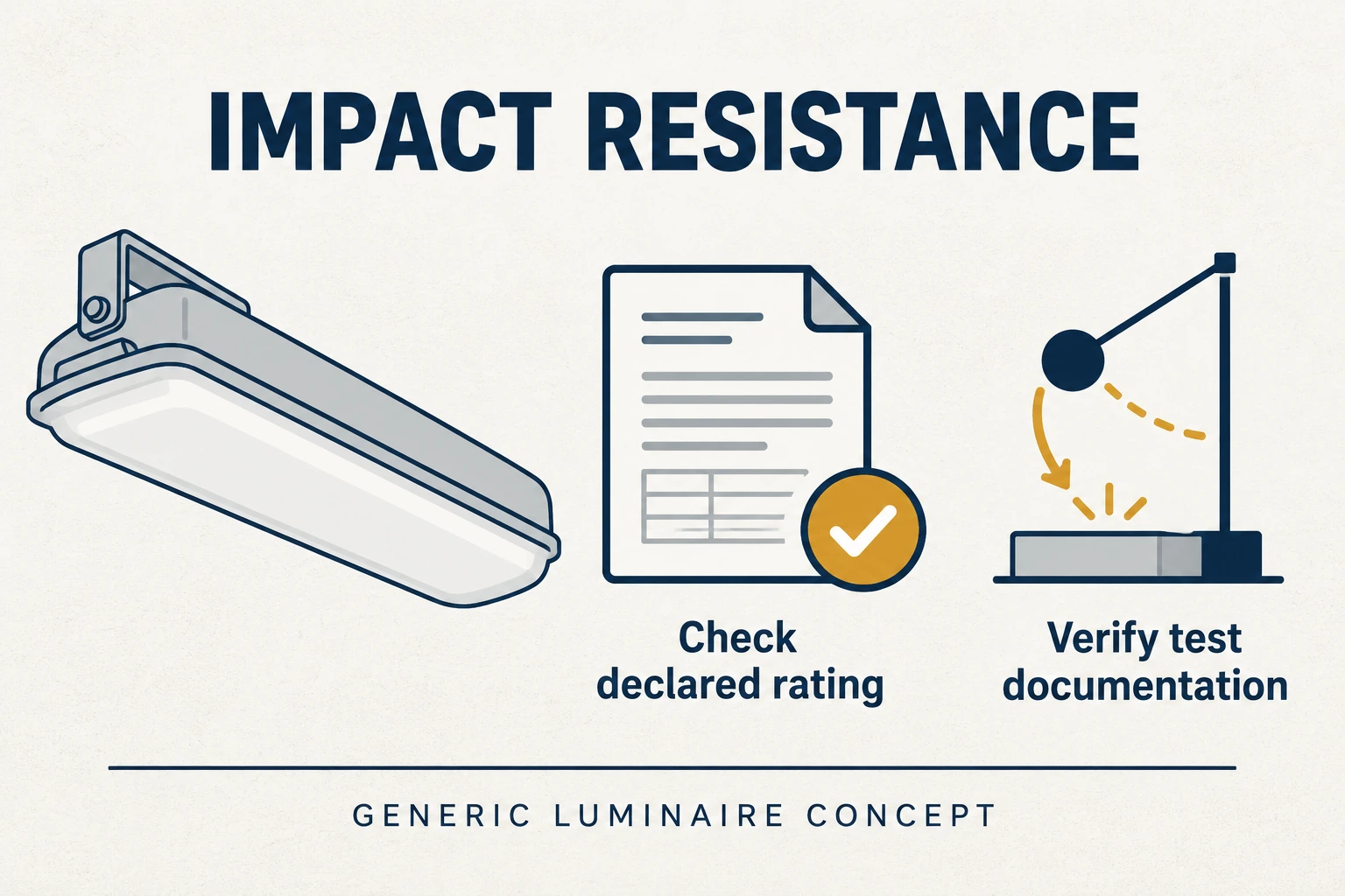 luminaire impact resistance verification concept