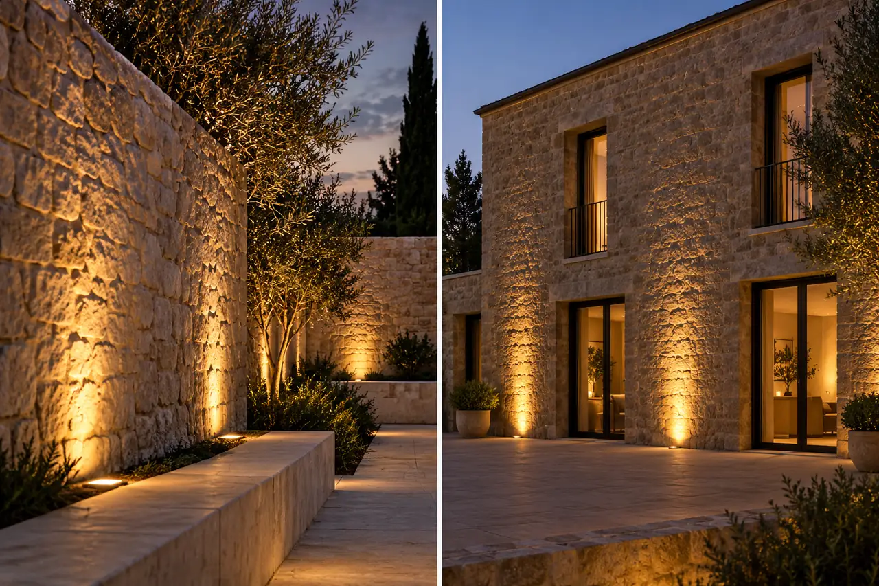 modern exterior wall led uplighting applications