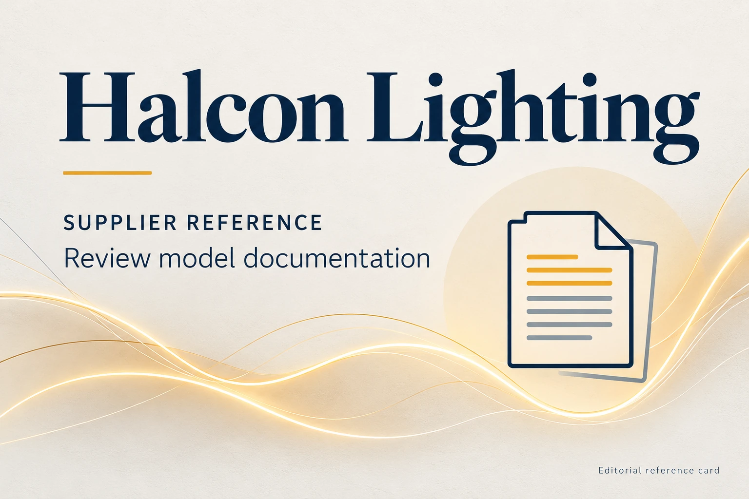 visual identification of halcon lighting in a supplier directory