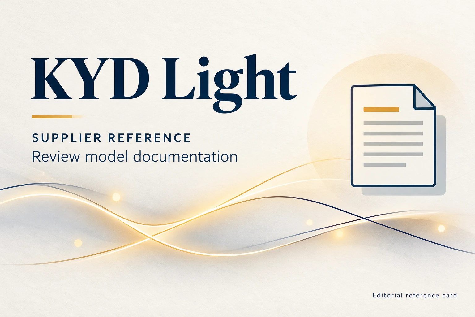visual identification of kyd light in a supplier directory